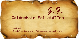 Goldschein Feliciána névjegykártya